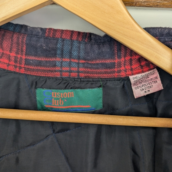 Vintage Plaid Flannel Shacket Shirt Jacket Men's Medium - Picture 4 of 6